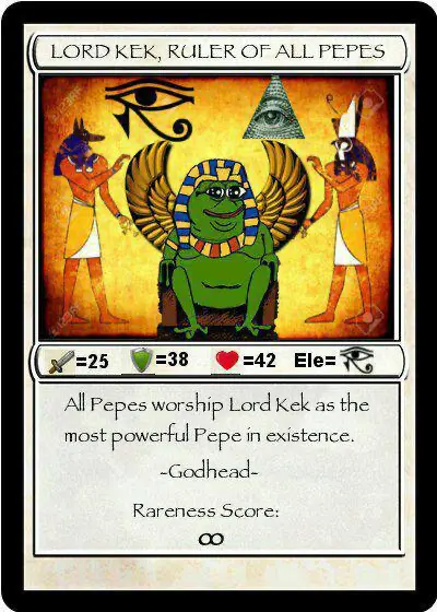 Lord Kek, Ruler of All Pepes collectible card